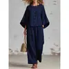 Novos Trajes Femininos de Comércio Exterior 2026 Amazon Europeu e Americano Casual Estação Independente Trajes Femininos com Calças de Pernas Largas