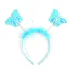 Directo de fábrica hebilla de mariposa de flor de tela láser para niños aro para la cabeza de dibujos animados de corazón de melocotón flor de ciruelo multicolor variado opcional