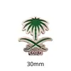 Emblema Nacional Saudita Insígnia Adesivo para Celular Padrão Palmeira e Cimitarra Insígnia de Metal Presente Comemorativo Fonte de Fábrica Transfronteiriça