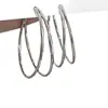 Brincos de Argola Grandes Dupla Camada Minimalistas e Elegantes para Mulheres, Novo Estilo 2025, Estilo Ins Hong Kong, Estilo Minimalista Versátil de Alta Qualidade Atacado
