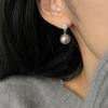 Aretes de Perla Rosa Sakura al Vapor Shijia con Cierre de Plata Esterlina 925 para Mujer Clips para Orejas Diseño de Nicho Aretes de Alta Gama