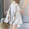 Pantalones de Cinco Puntos de Tencel y Lino Estilo Nuevo Verano 2025 Pantalones de Pierna Ancha Adelgazantes de Cintura Alta Pantalones Cortos de Corte A Pantalones Finos de Algodón y Lino para Mujer