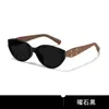 Gafas de sol Cat-Eye de Madera de Estilo Europeo y Americano de Gama Alta, Modernas, para Viajes al Aire Libre, Protección UV, Montura Versátil B