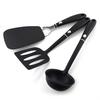 Utensilios de cocina de nailon directo de fábrica utensilios de cocina de silicona espátula de 3 piezas cuchara sopera herramientas para hornear cocinar