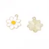 Acessórios para Joias DIY de Liga Coloridos Flor de Esmalte Pingentes Colar Chaveiro Decoração Pequenos Charms Venda Quente Transfronteiriça