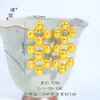 Puzuo Retenção Forte de Cor Ouro Brilhante 24K Diamante Incrustado Malha Oca com Contas Colar Brincos Luxo Leve Sensação de Alto Padrão Corrente para Clavícula Feminino