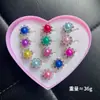 Anillo para Niñas Pequeña Princesa Chica Linda Piedra Preciosa Dibujo Animado Joyería Bebé Brillante Anillo de Pedrería Set para Niña