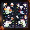 Pegatinas electrostáticas para ventana de fantasma lindo con degradado transfronterizo, pegatinas de calabaza y murciélago sin adhesivo, decoración de ventana de Halloween al por mayor