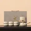 Tetera de Cerámica Ruyao Juego de Té de Molienda de Piedra para el Hogar Juego de Té Kung Fu Automático Artefacto Perezoso para una Persona para Beber