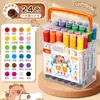 Plumones Acuarela Lavables de Color Verdadero 24 Colores Solubles en Agua Especiales para Niños Artísticos para Dibujo al Por Mayor