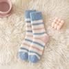 Calcetines Grues Forrados de Polar Cálidos para Otoño e Invierno para Mujeres y Hombres Rayas Blancas y Negras Calcetines de Rizo de Invierno para Mujer Calcetines de Media Pantorrilla