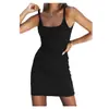 Amazon transfronteiriço 2023 novo verão europeu e americano feminino alças vestido sexy costas nuas vestido justo venda direta
