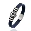 Pulsera de Fútbol Estilo Europeo y Americano, Vintage y Sencilla, Elegante Pulsera Deportiva para Hombre, Pulsera Versátil de Cuero para Hombre