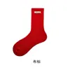 Meias Vermelhas Personalizadas para Mulheres, Meias de Algodão Puro para Outono e Inverno, Design Fofo para o Ano do Cavalo, Logotipo Personalizado, Zhuji Oem
