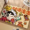 Tapete de Entrada Cartoon Shin-Chan com Argola de Arame Resistente ao Desgaste e Cortável Tapete de Entrada Raspador de Lama e Resistente à Sujeira