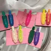 Clip para flequillo de pelo sin costuras de color caramelo para chica dulce japonesa y coreana, sin presión, pasador de moda simple con textura esmerilada, que reduce la edad
