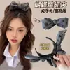 Pinza para el pelo gris de alta gama para verano con lazo grande, accesorio para el pelo no dañino para peinados de moño