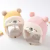 Gorro de invierno para bebé, súper lindo, con forro polar, protección para las orejas, para niños y niñas, grueso, cálido, gorro tipo Lei Feng para niños