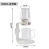 Juego de Té Kung Fu Automático de Vidrio para Uso Doméstico, Gadget de Preparación de Té de Lujo, Tetera con Sensor, Tazas de Té Resistentes al Calor, Juego Completo