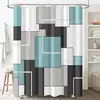Cortina de ducha impermeable y a prueba de moho, Cortina de ducha impermeable geométrica, Lavable a máquina, Cortina de baño simple de poliéster, Cortina divisoria plegable para baño