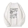 Nueva colección de otoño e invierno: Sudaderas tipo jersey de cuello redondo para mujer con estampados de dibujos animados, forro polar y un diseño grueso, holgado y versátil