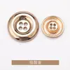 Hebillas Metálicas de Cuatro Ojales con Borde Redondo Cóncavo Botones para Camisa Botones para Suéter de Punto Accesorios de Ropa Jinda