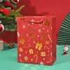 Bolsas de Regalo Navideñas Transfronterizas Estampadas en Oro, Bolsas de Regalo para Compras, Bolsas de Souvenir, Bolsas de Papel Blanco para Dulces de Halloween