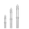 Botellas dispensadoras de esencia en stock de 1-5 ml, Tubos jeringa con acabado brillante tipo agua, Materiales de empaque cosmético, Botellas jeringa para crema de ojos tipo cohete electroplateado