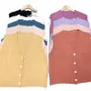 Casaco suéter colete estilo japonês para mulheres, colete de tricô trançado estilo coreano, solto e versátil, top curto espesso para o inverno