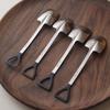 Mango Negro Vintage Sorbus Cuchara para Sopa Acero Inoxidable 304 Pala de Ingeniero Cuchara para Café Cuchara para Niños Cuchara para Postre