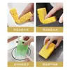 Esponja de algodón de pulpa de madera natural para lavar platos de cocina y descontaminación, estropajo mágico para ollas, fuerte absorción de agua, estropajo