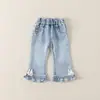 Nuevos Pantalones de Otoño para Niños Estilo Otoño 2026 Jeans Elegantes de Dibujos Animados Dulces para Niñas Bebés para Salidas y Juegos