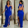 X6148 AliExpress Amazon Moda Europea y Americana Vestido sin Mangas con Escote en V Espalda Descubierta de Color Sólido con Cuentas y Borlas para Mujer