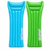 Balsa inflable de PVC personalizada de fábrica para adultos con almohada, balsa flotante de agua, disponible en dos colores: azul y verde