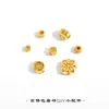 Acessórios DIY Dourado Areia Longa Duração Fosco Contas Cilindricas Vazadas Contas Espaçadoras Esculpidas Trevo de Quatro Folhas Contas Espaçadoras Flor Pingente com Contas