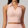 Camiseta de Tenis Transfronteriza para Mujer, Polo sin Mangas con Cuello, Corto, para Exteriores, Secado Rápido, Traje Deportivo para Correr 9586