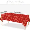 Nuevo mantel navideño, mantel para fiestas navideñas, mantel con árbol de Navidad, mantel rojo y verde con temática navideña.