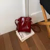 Bolsa Transversal com Cordão Plissada Feminina 2026 Nova Simples Versátil Bolsa da Sorte Bolsa Casual para o Dia a Dia Bolsa de Ombro Único Moda Nicho