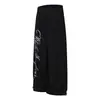 L095 Estilo Retro Americano Unisex Moderno Gama Alta Diseño de Estampado de Letras Holgado Recto Pantalones Deportivos para Hombre