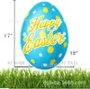 Letrero de Pascua, Letrero Clásico Feliz para el Jardín, Decoración para el Césped del Hogar, Letrero de Huevo de Pascua para el Jardín