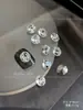 Joyería de Pedrería K9 de Alta Calidad con Parte Trasera Puntiaguda para Uñas, Pedrería Transparente Blanca tipo Caramelo de Roca Deslumbrante, Pedrería Irregular Apilada en Ángulo Recto Largo, Bolas de Pedrería para Uñas al por Mayor