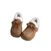 Zapatos de algodón para niñas, zapatos estilo Birkenstock, mocasines infantiles, zapatos cálidos con forro de felpa, nueva colección de invierno 2026, zapatos tipo alpargata para niñas pequeñas