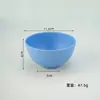 Talheres de Palha de Trigo Tigela Pequena de Arroz Dormitório Estudantil Tigela para Macarrão Instantâneo Prato Doméstico Anti-queda Tigela de Sopa Tigela de Café da Manhã de Plástico