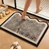 Alfombra de baño de dibujos animados, alfombrilla absorbente de tierra de diatomeas para lavabo y entrada de inodoro, alfombrilla para pies resistente a la suciedad con absorción rápida de agua
