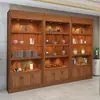 Armário de Exposição de Chá em Madeira Maciça, Armário de Exposição para Supermercado e Loja de Conveniência, Armário de Bebidas Alcoólicas, Armário de Exposição de Joias, Armário de Exposição de Jade