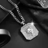 Popular Hip-Hop Hiphop Joyería Transfronteriza Europea y Americana Aleación Chapada en Oro Diamante Rey Corona de Rey Colgante Collar