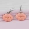 Pendientes de nube de macarrón de AliExpress transfronterizos con letras de resina multicolor, gancho para la oreja, accesorio de uso diario.