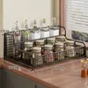 Estante de Almacenamiento de Condimentos Estante de Almacenamiento de Suministros de Cocina Soporte para Tazas Doméstico Compartimento para Condimentos Multifuncional de Encimera Estante de Almacenamiento