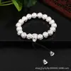 Pulseira seis palavras pulseira palavras verdadeiras homens e mulheres corajoso retrô branco prata transferência pulseira de contas redondas joias de prata atacado