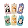 Etiqueta de Bagagem de Borracha Macia de Animal Fofo de Desenho Animado Design Criativo DIY Etiqueta de Bagagem de Borracha Macia de PVC Transfronteiriça Personalizada Atacado